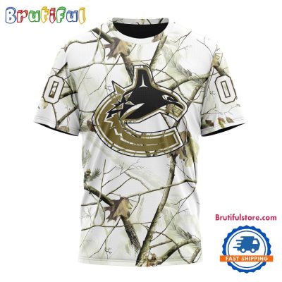 NHL Vancouver Canucks Special White Winter Hunting Camo T Shirt, Hoodie, Sweatshirt