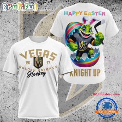 NHL Vegas Golden Knights Hockey Team Mascot Design Happy Easter Day T Shirt