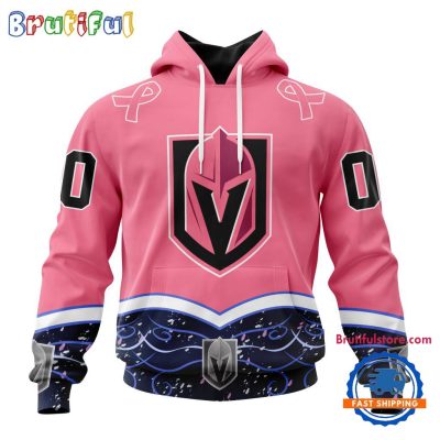 NHL Vegas Golden Knights Specialized Hockey Fights Cancer Hoodie