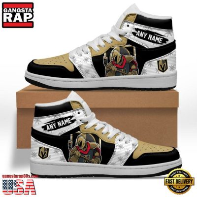 NHL Vegas Golden Knights Team Mascot New Design Custom Name Air Jordan 1 Shoes