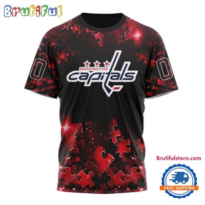 NHL Washington Capitals Autism Awareness Hockey New Design TShirt, Sweatshirt, Hoodie