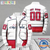 NHL Washington Capitals Hockey Team Personalized Away New Puffer Jacket