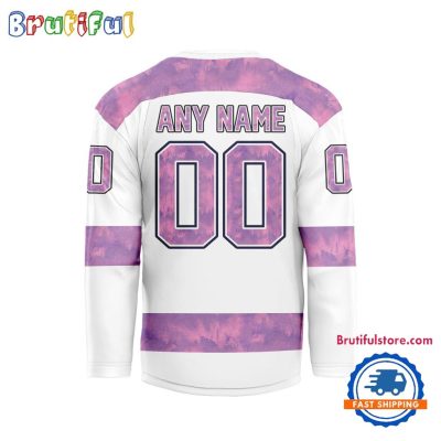 NHL Washington Capitals Personalized Hockey Fights Cancer Design Jersey