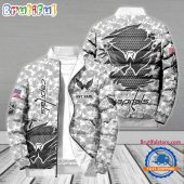 NHL Washington Capitals Special Camo Honor Veterans Puffer Jacket, Hockey Team Design Jacket