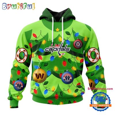 NHL Washington Capitals Specialized Christmass Tree Color And City's Sport Teams Hoodie, Sweatshirt, T Shirt