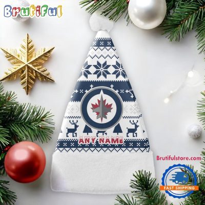 NHL Winnipeg Jets Hockey Team Christmas Hat, Sport Santa Hats, Christmas Hat Gift