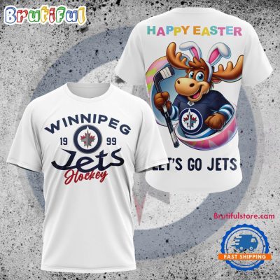 NHL Winnipeg Jets Hockey Team Mascot Design Happy Easter Day T Shirt