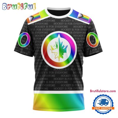 NHL Winnipeg Jets Special LGBT Pride Is For Everyone Hockey Design T Shirt, Sweatshirt, Hoodie
