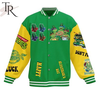 Ninja Turtles Who Needs Luck We Are Ninjas Happy St. Patrick's Day Baseball Jacket