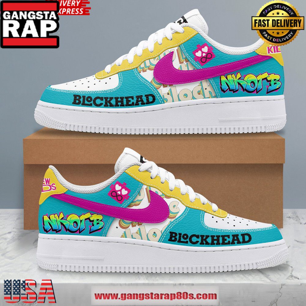 NKOTB Blockhead Limited Edition Air Force 1 Running Sneakers Shoes NKOTB Blockhead Limited Edition Air Force 1 Running Sneakers Shoes