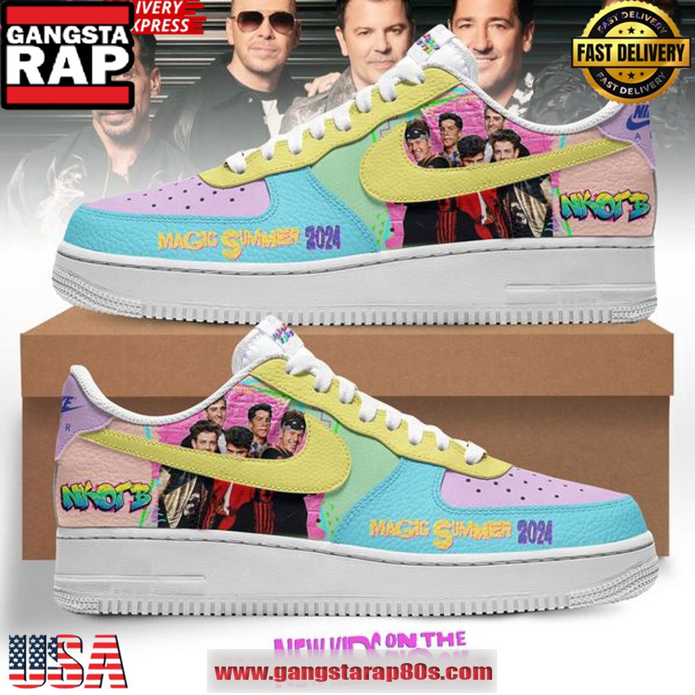 NKOTB Magic Summer 2024 Air Force 1 Running Sneakers Shoes Sneaker NKOTB Magic Summer 2024 Air Force 1 Running Sneakers Shoes Sneaker