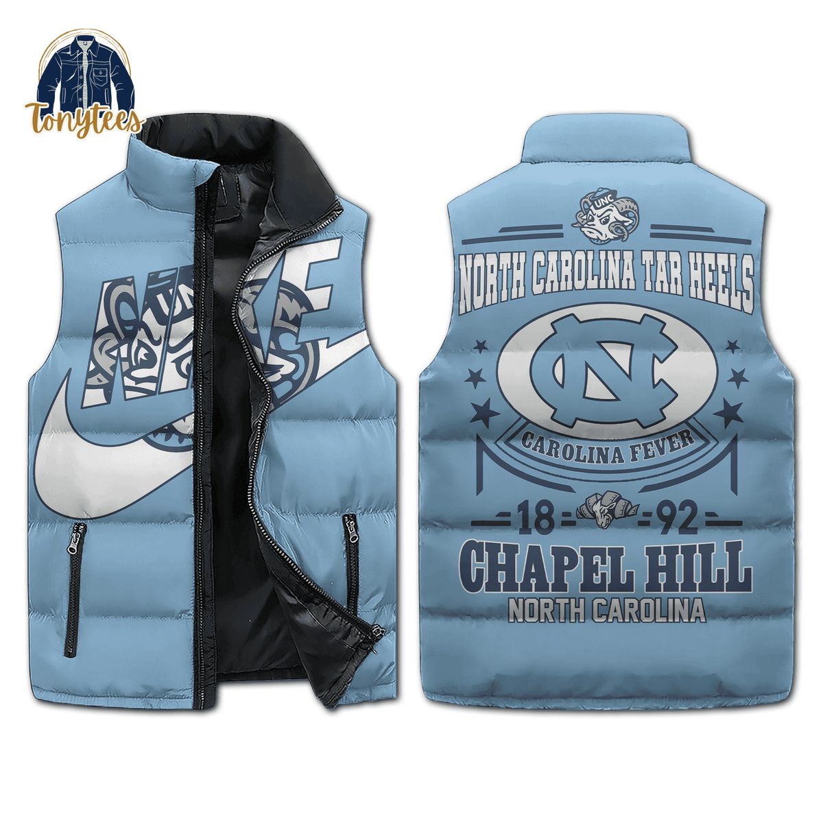 North Carolina Tar Heels Nike Puffer Sleeveless Jacket North Carolina Tar Heels Nike Puffer Sleeveless Jacket