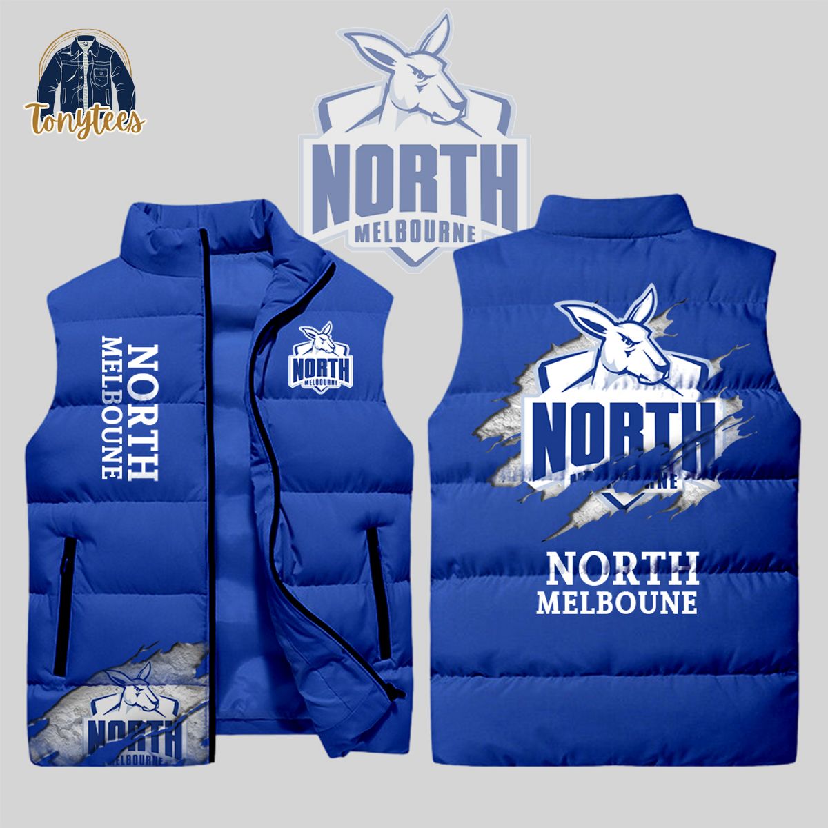 North Melbourne Football Club AFL Sleeveless Jacket North Melbourne Football Club AFL Sleeveless Jacket