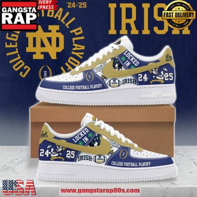 Notre Dame Fighting Irish College Football Playoff 2024-25 Air Force 1 Shoes Running Sneakers
