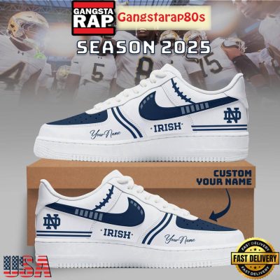 Notre Dame Fighting Irish Football New Season 2025 Special Custom Air Force 1 Sneakers Shoes