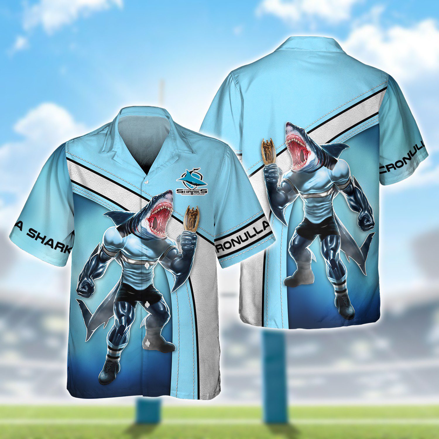 NRL Cronulla Sharks 3D Hoodie/ZIP/Tee/Polo/Hawaii/Bomber/Sweater NRL Cronulla Sharks 3D Hoodie/ZIP/Tee/Polo/Hawaii/Bomber/Sweater