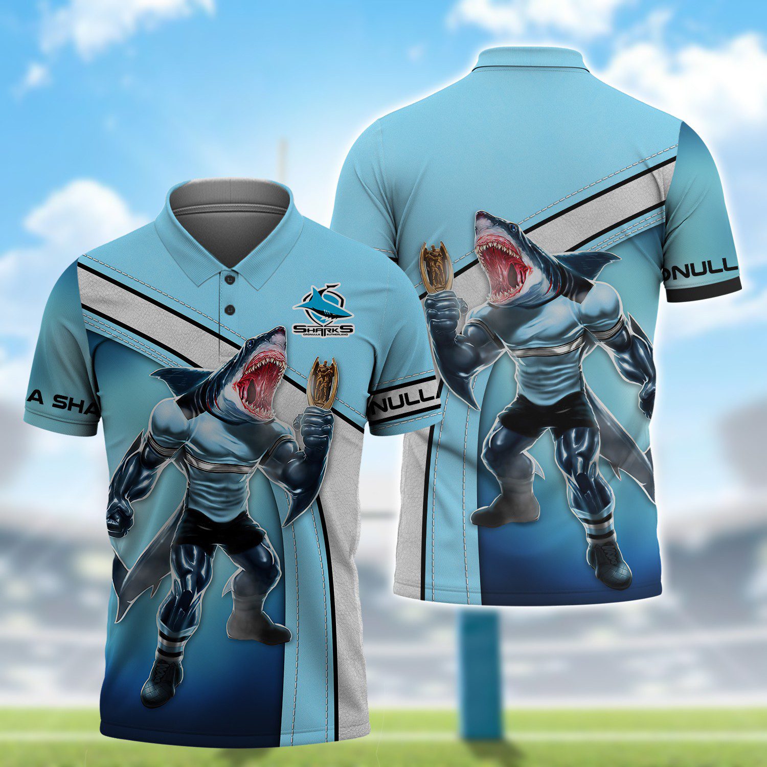 NRL Cronulla Sharks 3D Hoodie/ZIP/Tee/Polo/Hawaii/Bomber/Sweater NRL Cronulla Sharks 3D Hoodie/ZIP/Tee/Polo/Hawaii/Bomber/Sweater