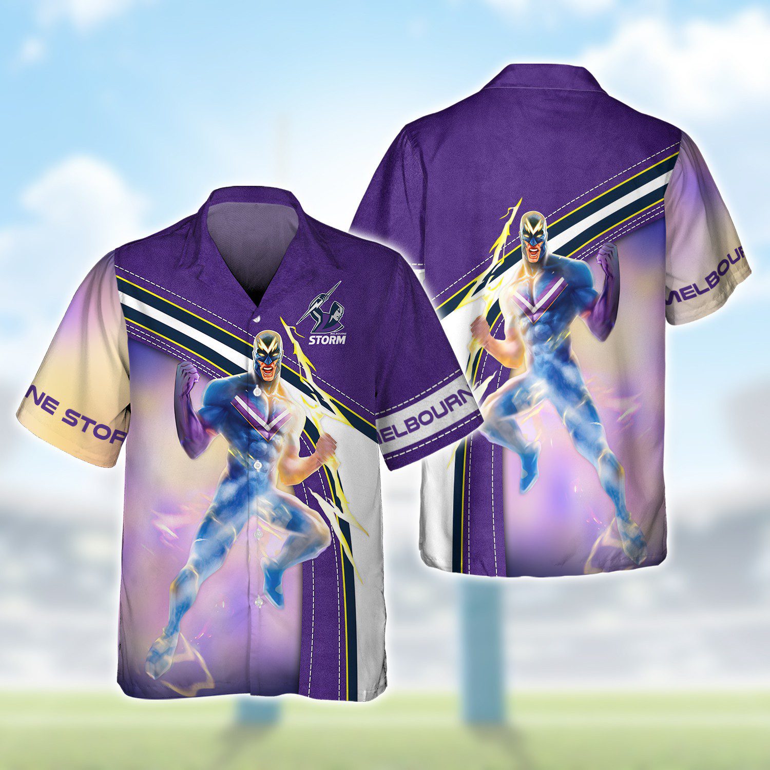 NRL Melbourne Storm 3D Hoodie/ZIP/Tee/Polo/Hawaii/Bomber/Sweater NRL Melbourne Storm 3D Hoodie/ZIP/Tee/Polo/Hawaii/Bomber/Sweater