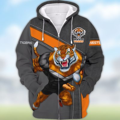 NRL Wests Tigers 3D Hoodie/ZIP/Tee/Polo/Hawaii/Bomber/Sweater