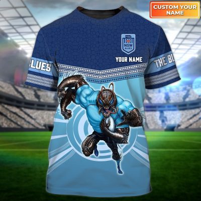 NSW The Blues Cockroaches Personalized Name 3D Tshirt