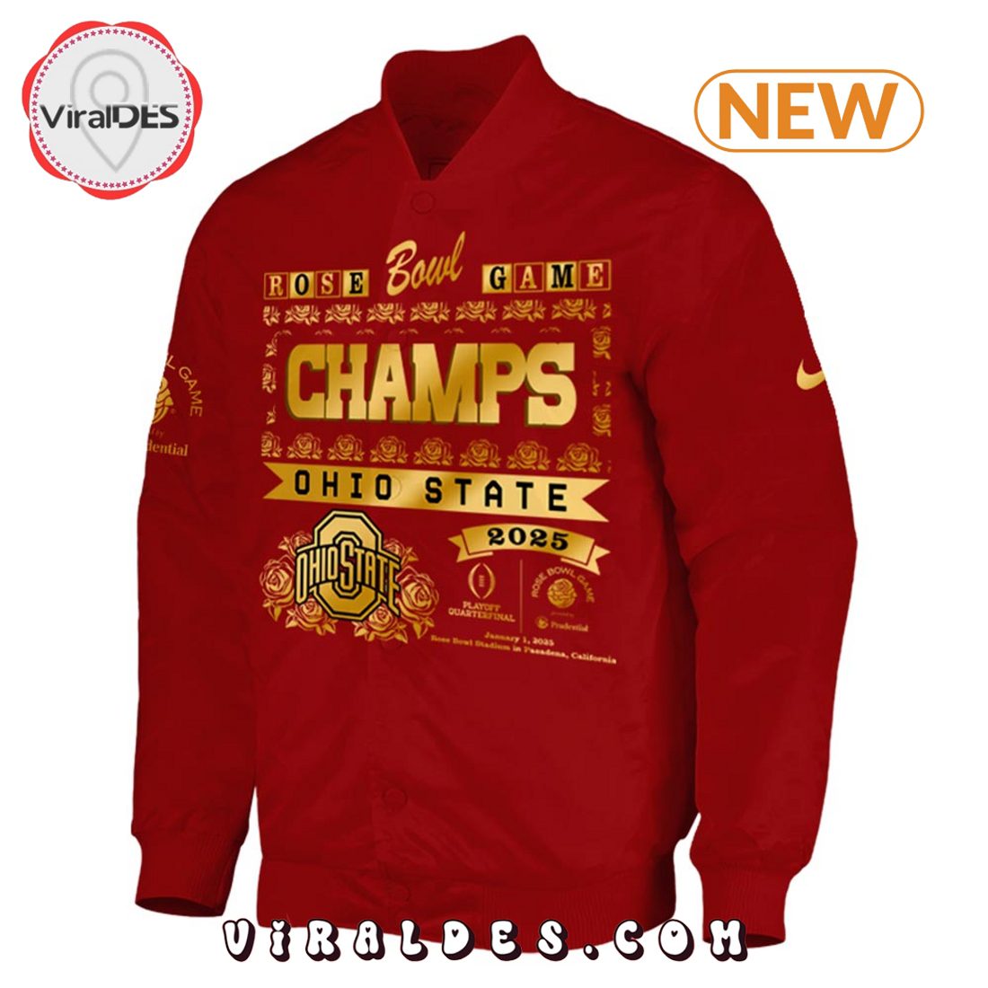 Ohio State Buckeyes Rose Bowl Champions Limited Baseball Jacket Ohio State Buckeyes Rose Bowl Champions Limited Baseball Jacket