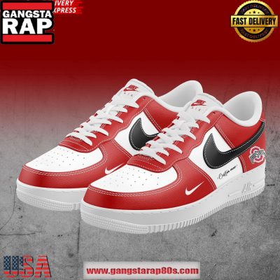 Ohio State Football Custom Name Air Force 1 Running Sneakers Shoes