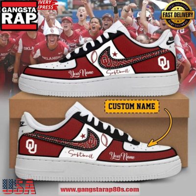 Oklahoma Sooners Champions 2026 Custom Air Force 1 Sneakers Shoes