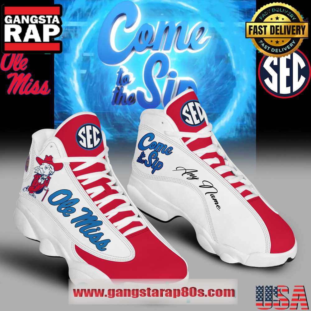 Ole Miss Rebels Custom Name Air Jordan 13 Sneakers Shoes Ole Miss Rebels Custom Name Air Jordan 13 Sneakers Shoes