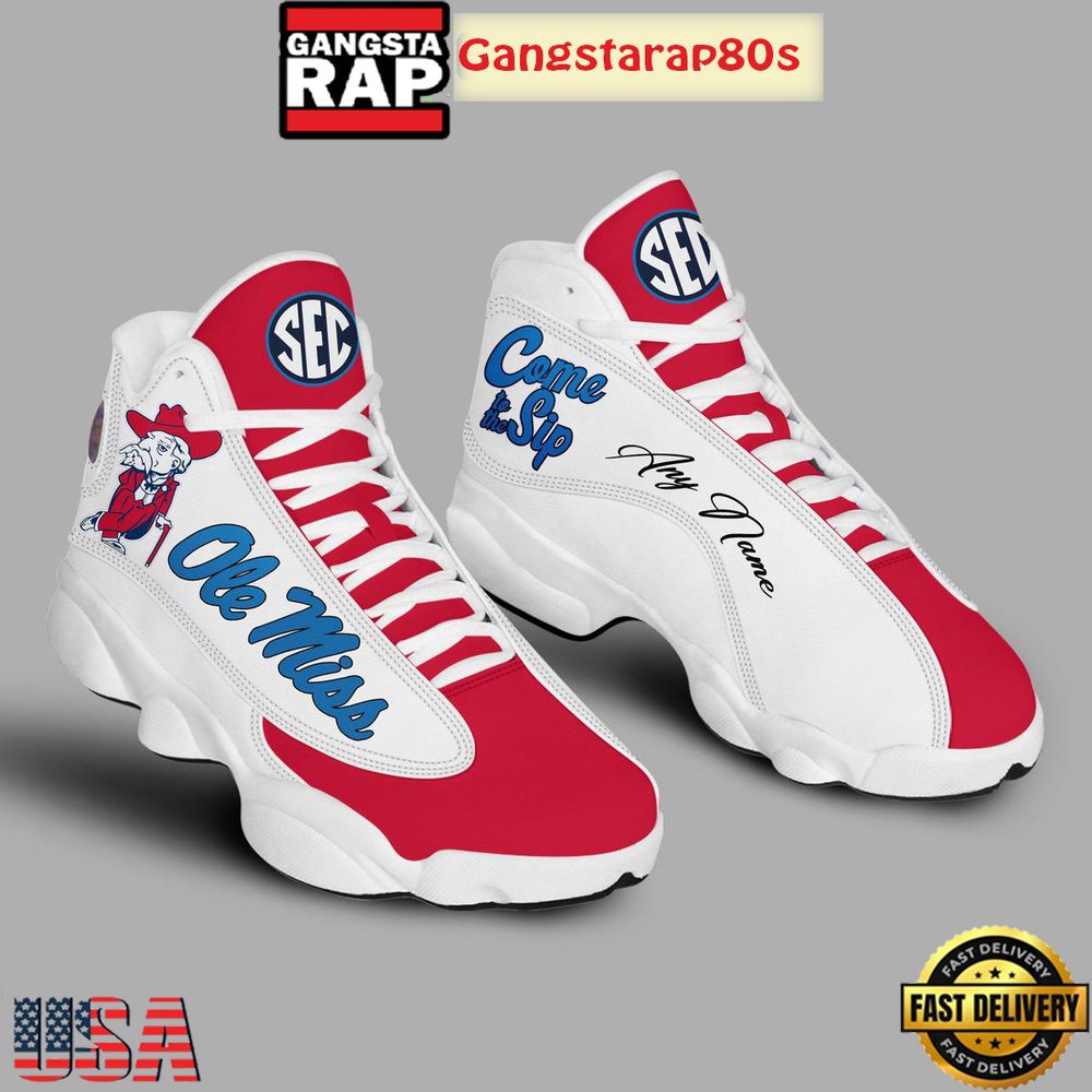 Ole Miss Rebels Ready For SEC Championship 2024 Custom Name Air Jordan 13 Shoes Running Sneakers Ole Miss Rebels Ready For SEC Championship 2024 Custom Name Air Jordan 13 Shoes Running Sneakers