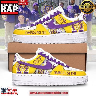 Omega Psi Phi Limited Edition Air Force 1 Shoes Running Sneakers