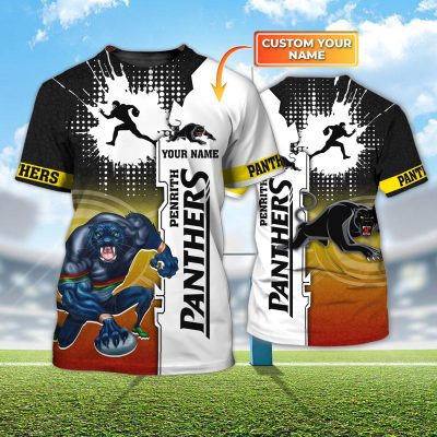 Penrith Panthers NRL Personalized Name 3D Tshirt