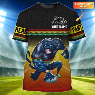 Penrith Panthers NRL Personalized Name 3D Tshirt