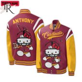 Personalized NFL Arizona Cardinals Special Hello Kitty Design Baseball Jacket For Fans - Limited Edition