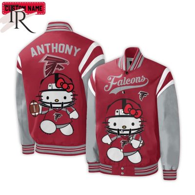 Personalized NFL Atlanta Falcons Special Hello Kitty Design Baseball Jacket For Fans - Limited Edition