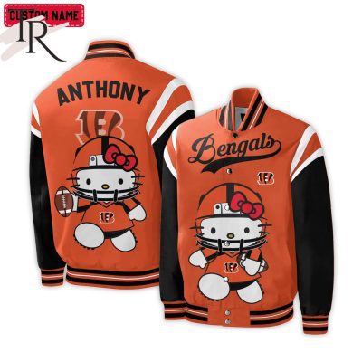 Personalized NFL Cincinnati Bengals Special Hello Kitty Design Baseball Jacket For Fans - Limited Edition