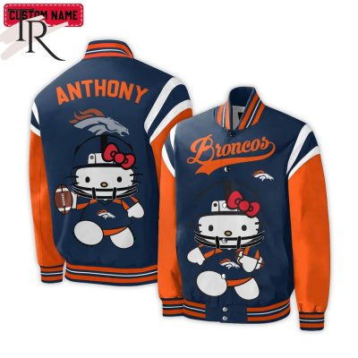 Personalized NFL Denver Broncos Special Hello Kitty Design Baseball Jacket For Fans - Limited Edition