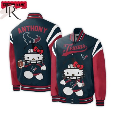 Personalized NFL Houston Texans Special Hello Kitty Design Baseball Jacket For Fans - Limited Edition