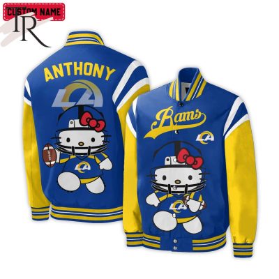 Personalized NFL Los Angeles Rams Special Hello Kitty Design Baseball Jacket For Fans - Limited Edition