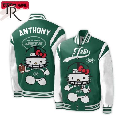 Personalized NFL New York Jets Special Hello Kitty Design Baseball Jacket For Fans - Limited Edition