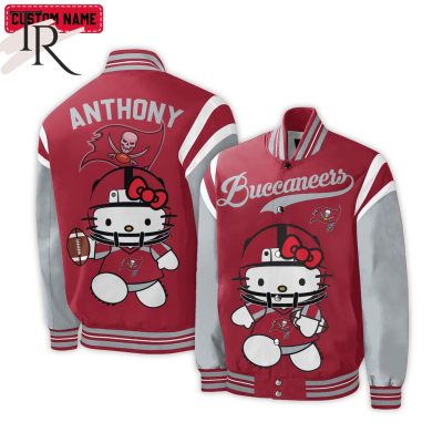 Personalized NFL Tampa Bay Buccaneers Special Hello Kitty Design Baseball Jacket For Fans - Limited Edition