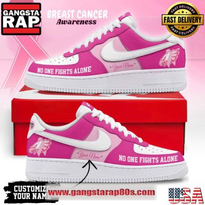Philadelphia Eagles Breast Cancer Awareness October Custom Air Force 1 Running Sneakers Shoes