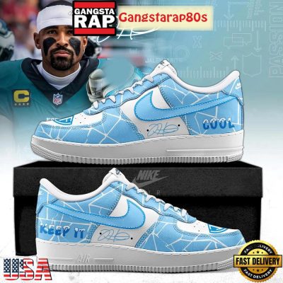 Philadelphia Eagles Jalen Hurts Keep It Cool Limited Edition Air Force 1 Sneakers Shoes