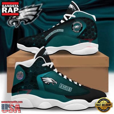 NFL Philadelphia Eagles New Design Air Jordan 13 Running Sneakers Shoes