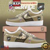 Philadelphia Eagles Salute To Service Limited Edition Custom Air Force 1 Sneakers Shoes