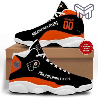 Philadelphia Flyers Air Jordan 13,Nhl Retro White Black J13 Shoes Custom Shoes