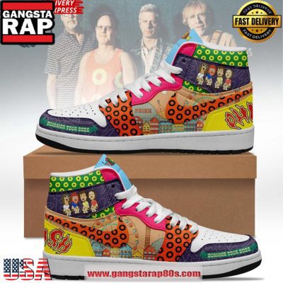 Phish Summer Tour 2025 Limited Air Jordan 1 Running Sneakers Shoes