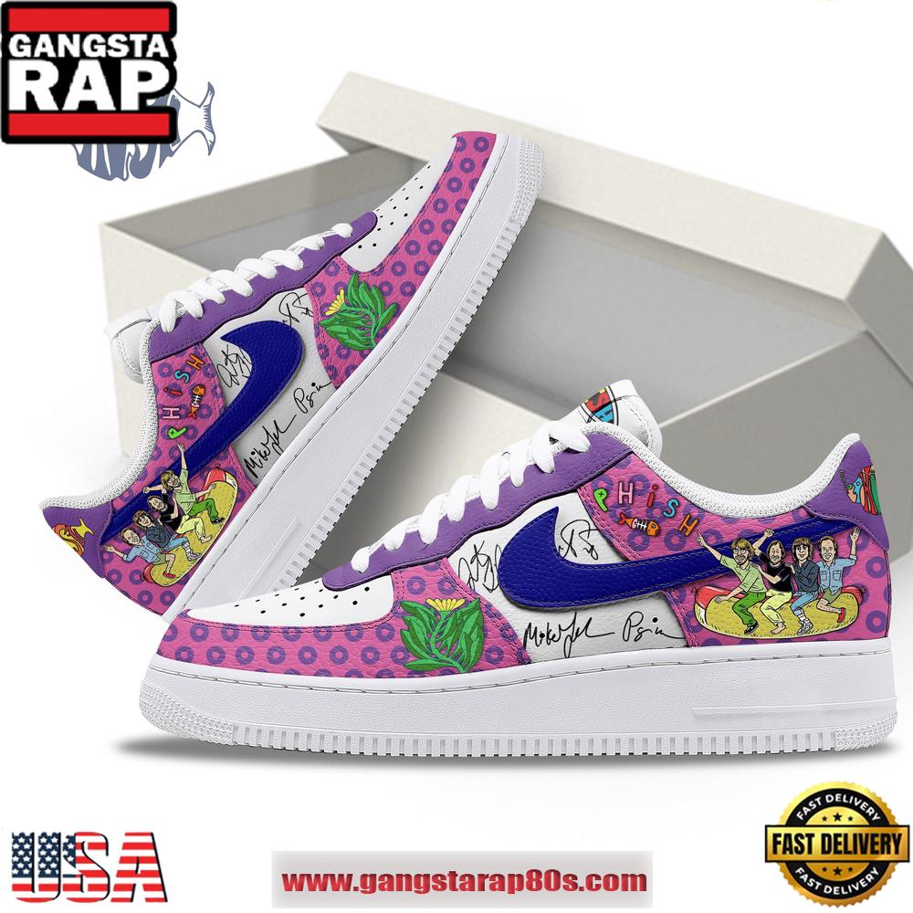 Phish Summer Tour Members Signatures Air Force 1 Running Sneakers Shoes Phish Summer Tour Members Signatures Air Force 1 Running Sneakers Shoes