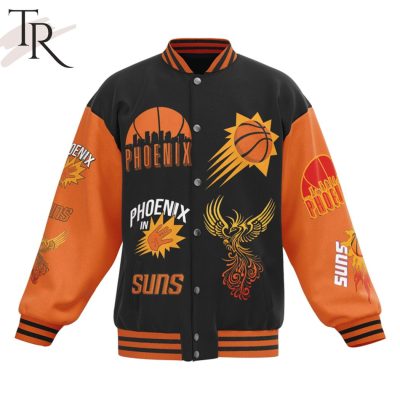 Phoenix Suns We Are PHX Time To Rise Baseball Jacket