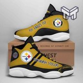 Pittsburgh Steelers Air Jordan 13 White Black J13 Shoes Gift For Fans Pittsburgh Steelers Logo On The Shoes 1.jpg - demo10
