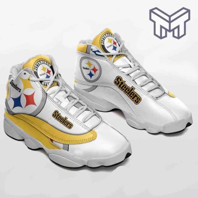Pittsburgh Steelers Air Jordan 13,Football White Black J13 Shoes